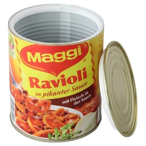 Dosensafe im Maggi-Ravioli-Design